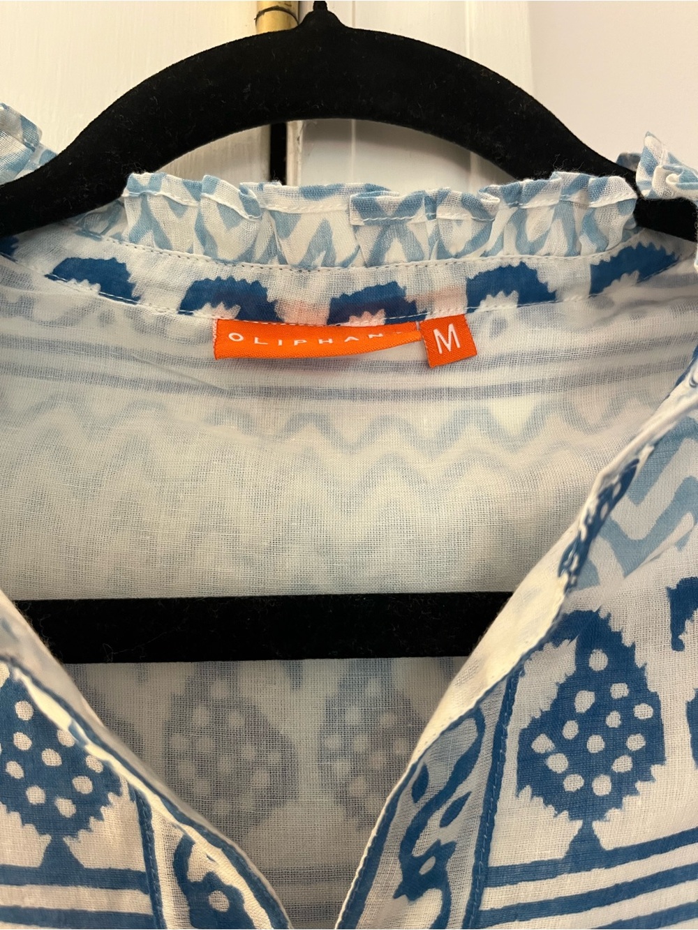 Oliphant Blue & White Printed Sleeveless Dress - Picture 3 of 3